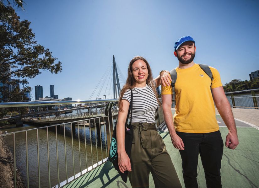 two study abroad students