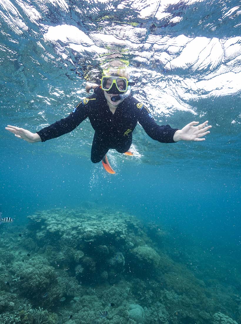 Lauren Hirst snorkeling