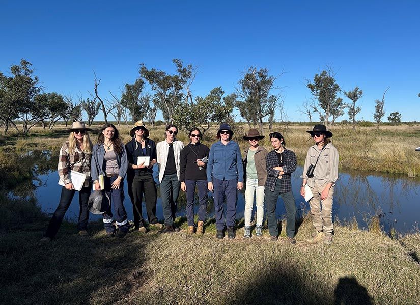 Field trip group of environmental science students