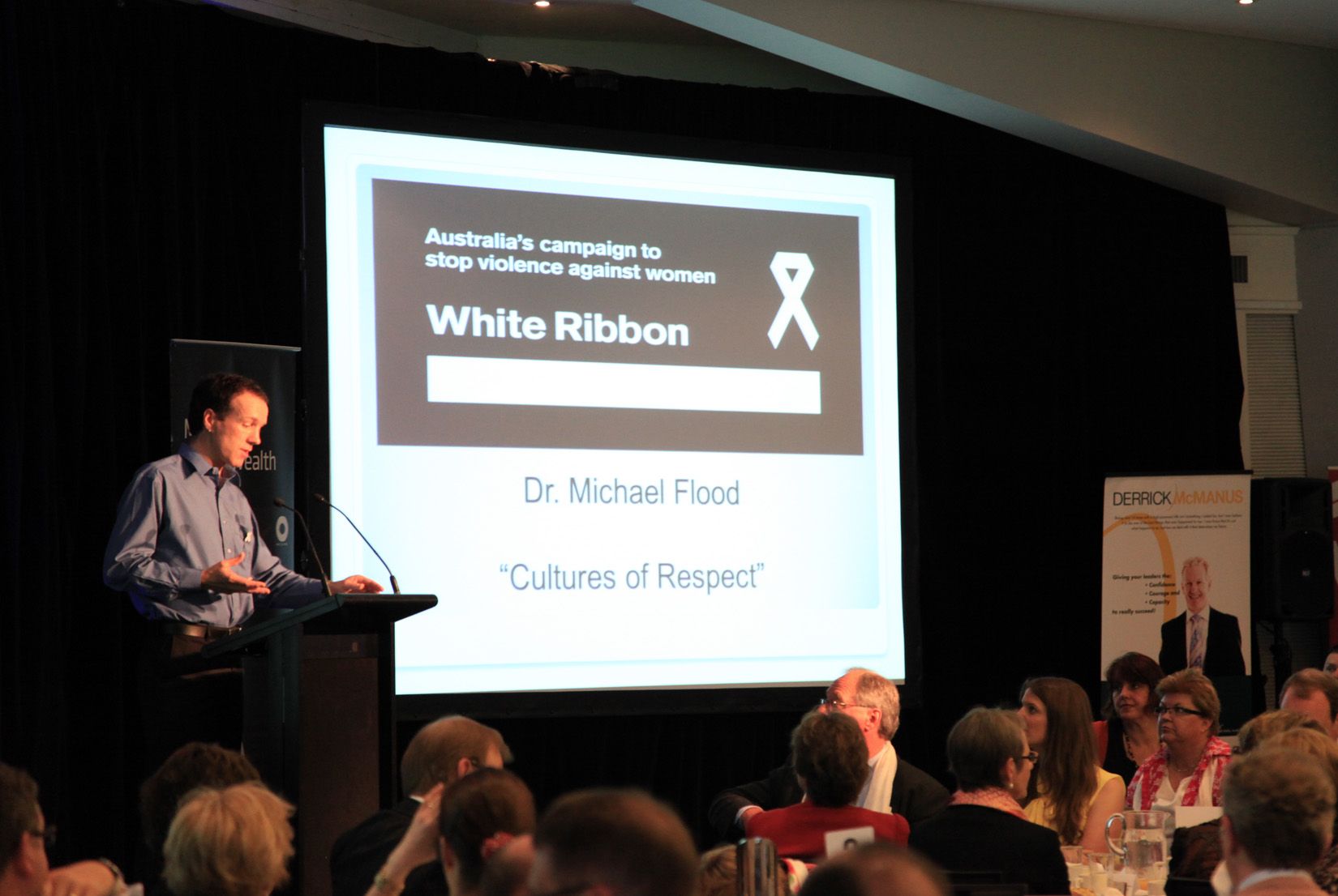 Professor Michael Flood at the White Ribbon breakfast, Adelaide, 2011