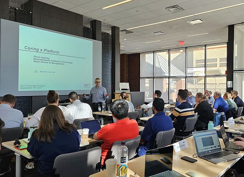 QUT MBA students in a class at the 2023 MIT Immersion