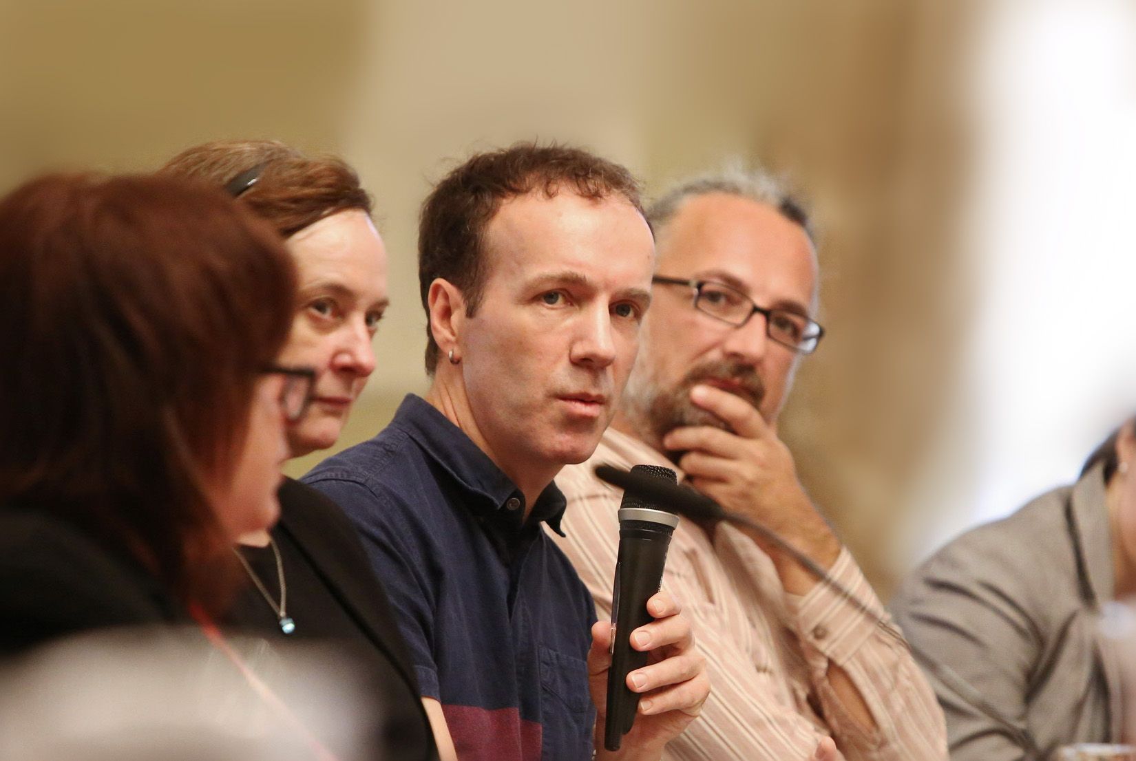 Professor Michael Flood at a meeting with the Maltese Government on violence prevention, Malta 2016