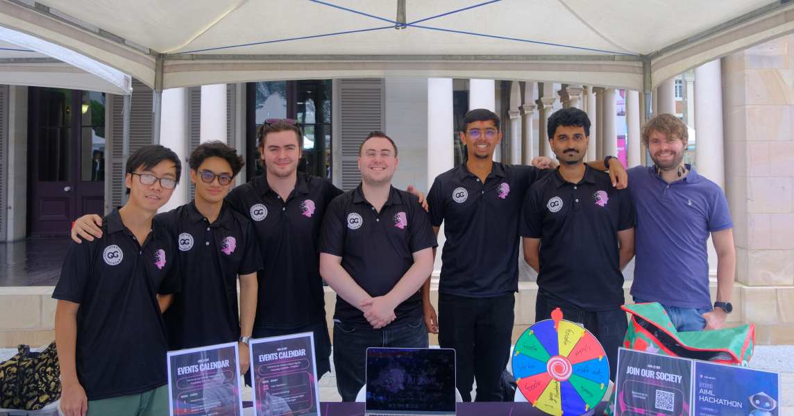 QUT AI and ML student club team members