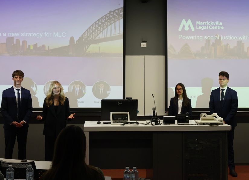 QUT Business School Case Competition students presenting