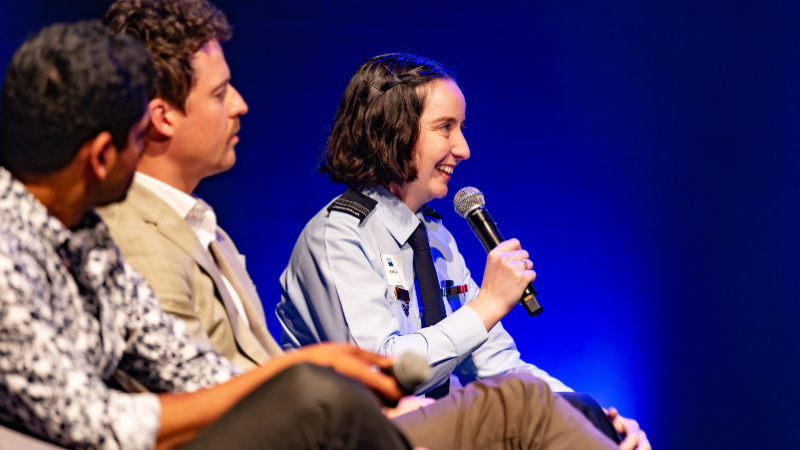 QUT alumni speak at Open Day 2026.
