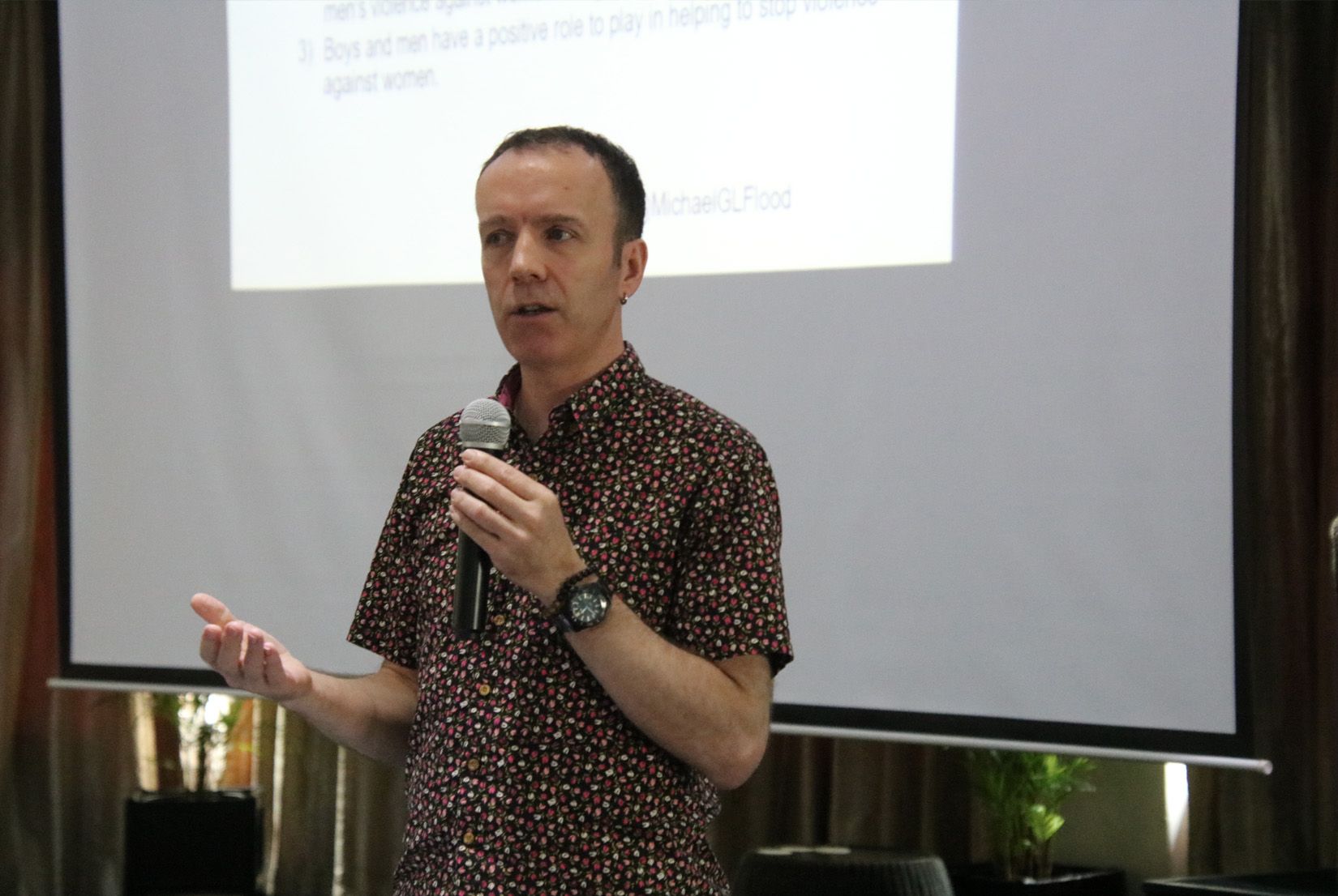 Professor Michael Flood at the Pacific Regional Dialogue on Engaging Men, Fiji, 2019
