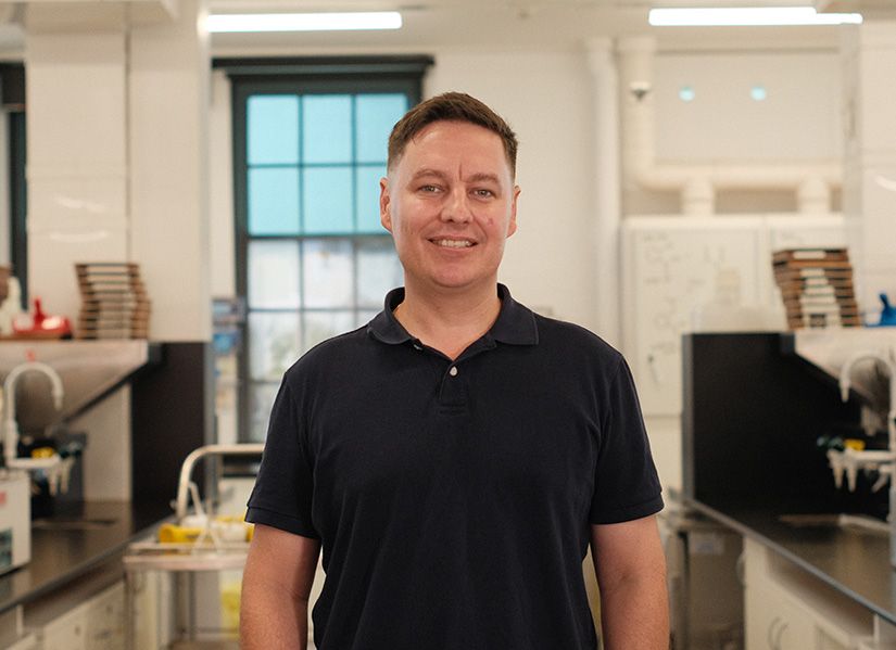 Dr Michael Horn in QUT lab