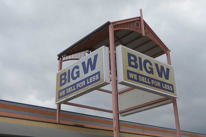 Big W sign