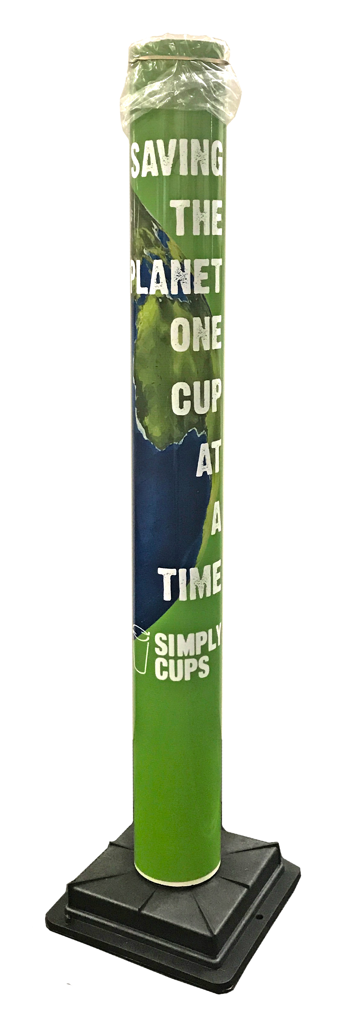 The cup recycling tube.